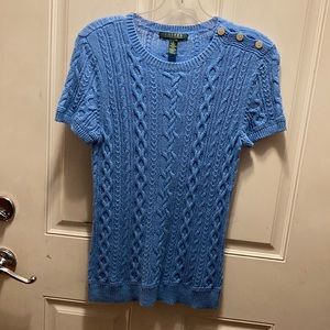 Ralph Lauren short sleeve light weight Cable knit sweater